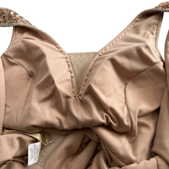 Mac Duggal Short Beaded Cocktail Dress 5543 Light Copper Size 10 NEW - Picture 13 of 16